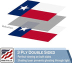 Texas State Flag 4x6 FT Made in The USA- Heavy Duty Vibrant Colours Double Sided Texas TX Flag with 2 Brass Grommets for Home/Company/Indoor Outdoor Decoration