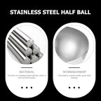 YARDWE 3pcs Gazing Ball Stainless Steel Hollow Ball Half Round Ball Mirror Ball Outdoor Hemisphere Ball Garden Decor for Home Road Yard Patio Ornament