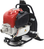 35.4CC Gas Powered Weed Wacker, 4-Stroke 1KW 4500-8500RPM Gasoline Weed Eater String Trimmer, Backpack Lawn Edge Cutter, Brush Cutter, Hedge Trimmer for Farmland Weeding, Harvesting, Clearing