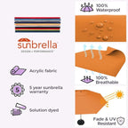Midtown Umbrellas The Wooden 8 Feet Patio Umbrella With Sunbrella Canvas Tuscan Acrylic Fabric - Aluminum Frame Market Umbrella For Backyard, Deck, Garden, Pool - Wooden Pole