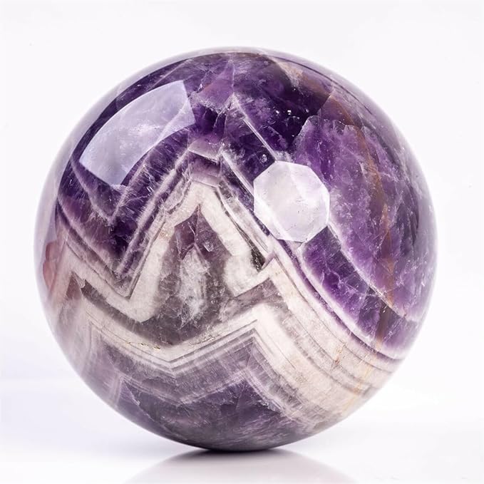 Natural Crystal Ball,Crystals Sphere Healing Crystal Ball with Stand (Amethyst, 900g)
