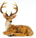 JHVYF Adorable Deer Statue Decor for Garden Yard Buck & Doe Lying Outdoor Sculptures for Home Decor 312…