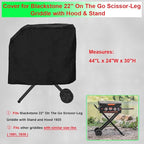 Griddle Cover for Blackstone On The Go 22 Inch Scissor-Leg Griddle with Stand and Hood- 600D Grill Cover for Blackstone 22" 1935 Portable Griddle, Heavy Duty & Waterproof Outdoor