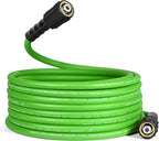 YAMATIC Flexible Pressure Washer Hose 35FT, 3400 PSI 1/4'' Power Washer Hose Replacement for Gas&Electric Washer, Kink Resistant Extension Leak-Free M22 Fittings, Green