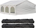 DELTA 20'x16' Budget PE Party + (2) Long Storage Bags for Parties, Outdoor Party Tents, Canopy Carpas para Fiestas, Wedding Party Event Canopy with Waterproof Top (B Model)