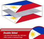 Philippines Filipino Flag 3x5 ft Outdoor, Double Sided 3 Ply Heavy Duty National Flag for PH, 100% Quality Polyester Filipino Banner with Brass Grommets 4 Rows Stitches