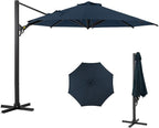 SUNVIVI OUTDOOR Outdoor Patio Umbrella, Patio Umbrella, Market Umbrella, Large Outdoor Umbrella, Metal Pole Umbrella with Push Button Tilt and Crank, Polyester Canopy