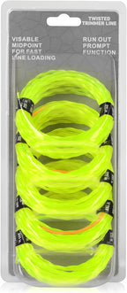 5-Pack 095 Trimmer Line Heavy Duty, Professional Twisted Weed Wacker String for Gas and Electric Grass Trimmer and Brushcutters, Pre-Cut Dual Color 3-section Fast-positioning Twisted Trimmer Line 14FT