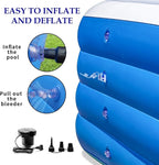 Inflatable Swimming Pool, 79 x 58 x 29 inch Full-Sized Large Inflatable Pools, Blow Up Durable Thickened Pools for Outdoor, Garden, Backyard.