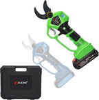 Cordless Electric Pruning Shears Battery Powered Tree Branch Pruner Cut Capacity of 40mm / 1.58inches, 2 x 2 Ah Lithium Rechargeable Battery 6-8 Working Hours Green