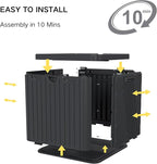 Kingdura 60 Gallon Outdoor Storage Box, Waterproof Resin Deck Box for Indoor and Outdoor Use, Lockable Storage Container for Patio Furniture Cushions Garden Tools (Black, 60 Gallon)