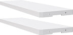 YITAHOME Resin Storage Shed Shelves for 35 Cuft Horizontal Storage Sheds, 47 in x 12.6 in Waterproof Rack with 8 Screws for 4x2.5 Ft Horizontal Garden Storage Accessories, Easy Assembly, 2PCS, Gray