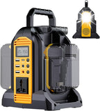 350W Power Inverter for Dewalt 20V 60V Battery, 2-Port Battery Converts 20V DC to 120V AC Inverter with LED Light, 3 USB-A, 1 USB-C, DC and AC Outlet, Portable Power Station for Outdoor Use(Tool Only)