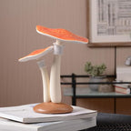 SEINHIJO Mushroom Decor Sculpture Garden Gifts Statue Outdoor Fairy Figurine Modern Patio Arts Polyresin 8.3inch