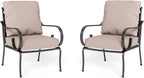 Sophia & William Extra Large & High Back Patio Furniture Set Metal Modern Outdoor Conversation Sets with Sofa Chairs