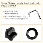Fit for Toro Snow Blower Handle Knob and Lock Bolt Screw Kit for 21" Fold Snow Blowers/Lawn Mowers Replace 114-3779 & Handle Knob 136-7130 Bolt & 107-3844 Washer
