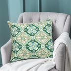 FUNHOME Outdoor Indoor Throw Pillows 18”x18”, Set of 2 Decorative Throw Pillows with Inserts, All Weather Water-Repellent Square Pillows for Bed, Couch, Sofa and Patio Furniture-Green Medal