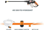 WORX 40V PowerShare Hydroshot, 800 PSI Brushless Portable Power Cleaner, 5-in-1 Nozzle Power Washer, Without Battery and Charger, PowerShare