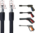 5800PSI/400Bar Ultra Flexible Pressure Washer Hose for Bosch Home Cleaning, 5M-30M High Pressure Extension Tube with Quick-Connect Adapter,(Red/Blue/Yellow/Green/Grey/Orange/Light Blue)(Green,64FT)