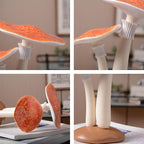 SEINHIJO Mushroom Decor Sculpture Garden Gifts Statue Outdoor Fairy Figurine Modern Patio Arts Polyresin 8.3inch