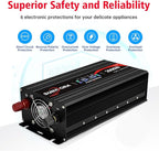 2000 Watt Inverter with LCD Display 12V DC to 110V/120V AC 60HZ Car Power Inverter with 2 AC Outlets & Dual USB Ports for Car RV Truck Camping