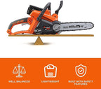 Redback Battery Powered Chainsaw Reliable 40V Cordless Chainsaw with 10m/s Chain Speed Gas Chainsaw Alternative Modern Lawn Care Equipment for Felling and Bucking with 2.0AH Battery Charger