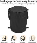 Zunate Collapsible Garden Waste Bag, 24 Gallon, Reusable Outdoor Trash Can with Lid