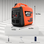AIVOLT 1600W Super Quiet Inverter Generator, Ultra Lightweight Gas Powered Portable Generator for Camping & Home Use, EPA Compliant