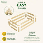 Greenes Fence Original Pine Raised Garden Bed, 2' x 4' x 10.5" - Made in USA with American Pine