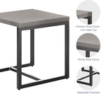 Wicker Outdoor Patio Furniture Set - 5 Piece Patio Conversation Set with 2 Wicker Armrest Chairs,2 Rattan Ottoman and 1 Metal Side Table for Outside Porch Deck Backyard Garden(Light Grey/Sky Blue)