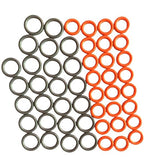 1/4" & 3/8" Pressure Washer QD Colored O-Rings (1/4''&3/8''(25+25) 50 Pack （Red+Grey）,M22 Quick Connect Coupler