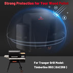 Comnova Grill Cover for Traeger Timberline 850 - Premium Wood Pellet Smoker Cover for Traeger Waterproof & Heavy Duty, 600D Pellet BBQ Accessory for Treager Timberline 850 Grills (BAC359)