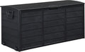 75 Gallon Resin Deck Box, Waterproof Outdoor Storage Box with Wheels, Lockable Lid and Handles, Large Deck Storage for Outdoor Gear, Patio Furniture Cushion, Gardening Tools, Jet Black