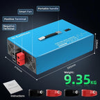 5000W Pure Sine Wave Power Inverter Voice Control AI Voice Assistant Support English 24V to 120V 60HZ with LCD Display, USB Port, for Car Home Laptop Truck