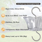 Ant Moat for Hummingbird Feeder - 3 OZ x 2 Pack Clear Insect Guard with Large Capacity