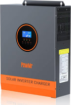 PowMr 5000W Solar Inverter 48V to 120V, Pure Sine Wave Power Inverter 5000W Built-in 80A MPPT Controller, Max.PV Input 5500W,500V,22A, Work with 48V Lead Acid and Lithium Batteries