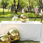 Balsa Circle 16 in Gold Stainless Steel Globe Gazing Reflective Mirror Balls Outdoor Garden Decor Centerpieces Wedding Party Events Reception Home Decorations Modern Ornaments Landscaping Accents