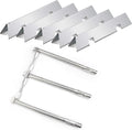 7636 Flavorizer Bars and 69787 Grill Burner for Weber Spirit I & II E-310 E-320 E-330 S-310 S-320 S330 (Front-Mounted Control), 15.3" Heat Plates & 18" Grill Burner Tube, Porcelain Steel