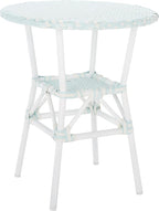 SAFAVIEH Outdoor Collection California Baby Blue/White Bistro Table (Fully Assembled)