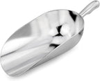New Star Foodservice 34561 One-Piece Cast Aluminum Round Bottom Bar Ice Flour Utility Scoop, 38-Ounce, Silver (Hand Wash Only)
