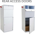 dVault® Full Service Vault DVCS0015 Secure Curbside Mailbox/Package Drop with Locking Letterbox (White)