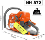 NEO-TEC NH872 24 Inch Gas Chainsaw,71 cc Gasoline Chain Saw Power Head,All Parts Compatible with Husqvarna 372XP