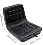 Waterproof Tractor Seat with Drainage Holes and Adjustable Design - Universal Replacement Seat for Riding Lawn Mower, Forklift, Go Kart (14.17x13.78x11.81 in)