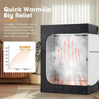 SAN HIMA Portable Sauna for Home - 2 Person Steam Sauna Box at Home Spa with 3L 1500W Steamer, 9 Levels Heat, 90 Minute Timer, Foldable Chair, Remote Control for Indoor Outdoor