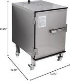 SmokinTex Lil' Tex Electric Smoker - Stainless Steel Portable Meat Smoker Grill with Temperature Control, Wood Chip Tray, and Meat Probe for BBQ, Jerky, Vegetables