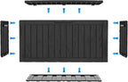 90 Gallon Waterproof Outside Storage Box - Patio Storage & Outdoor Deck Box, All-Weather Resin Chest for Pool/Garden Accessories, Lockable UV-Resistant, Jet Black