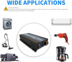 WZRELB 3500W 48V 120V Pure Sine Wave Power Inverter with 2 AC Outlets,Car Inverter, RBP-350048