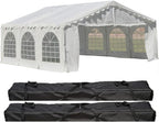 Delta 20'x20' Budget PE Tents Including 2 Free Bags for Parties, Outdoor Canopy Carpas para Fiestas, Wedding Party Tent with Waterproof Top & Removable Sidewalls for Patio Outdoor Events(B Model)