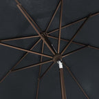 EliteShade USA 10-Year-Non-Fading 10Ft Market Umbrella Patio Umbrella Outdoor Table Umbrella with Ventilation, Black