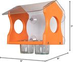 JCs Wildlife Recycled Poly Lumber Window Oriole Jelly Bird Feeder - Transparent Back - Made in The USA - Grape Jelly Bird Feeder